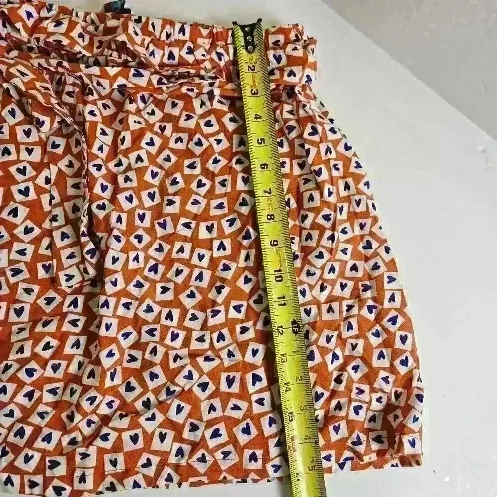Compania Fantastica Skirt and Top Women's Small Orange Purple Ruffle Cap Sleeve - Picture 5 of 11